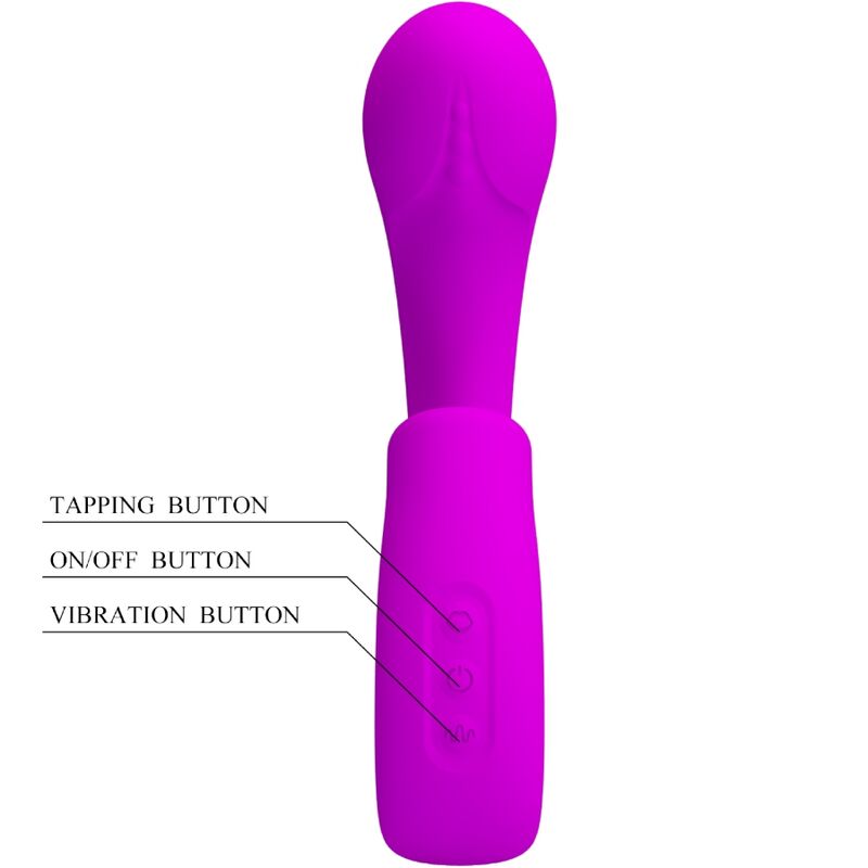PRETTY LOVE - SIBEL VIBRADOR PUNTO G + ESTIMULADOR CLÍTORIS 10 VIBRACIONES MORADO PRETTY LOVE