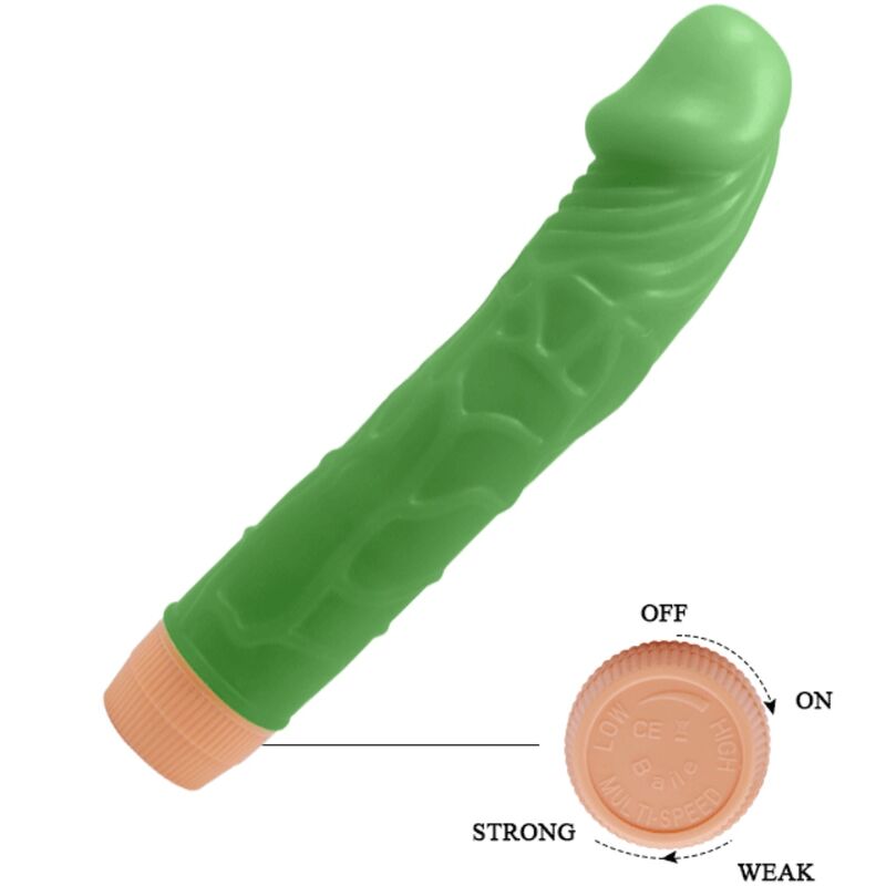 BAILE - BILL VIBRADOR REALÍSTICO 22.5 CM VERDE BAILE