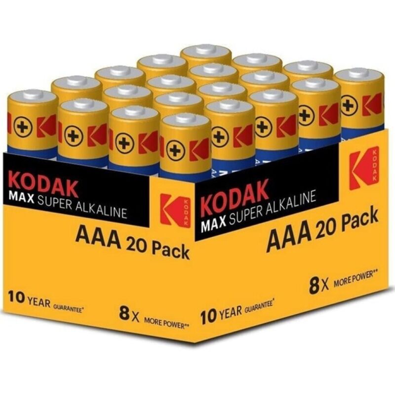 KODAK - MAX PILA ALCALINA AAA LR03 PACK*20 PILAS KODAK