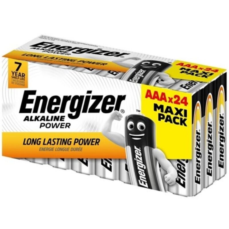 ENERGIZER - ALKALINE POWER PILA ALCALINA AAA LR03 CAJA*24 (3 CAJITAS*8 PILAS) ENERGIZER