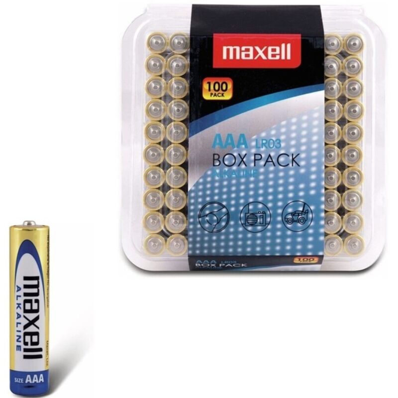 MAXELL - PILA ALCALINA AAA LR03 PACK*100 PILAS MAXELL