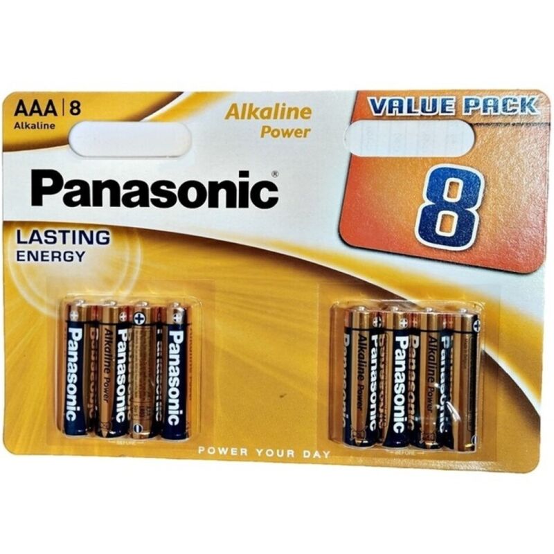 PANASONIC - BRONZE PILA ALCALINA AAA LR03 BLISTER*8 PANASONIC