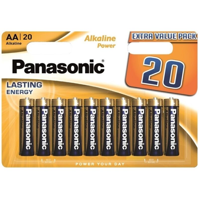 PANASONIC - BRONZE PILA ALCALINA AA LR6 BLISTER*20 PANASONIC