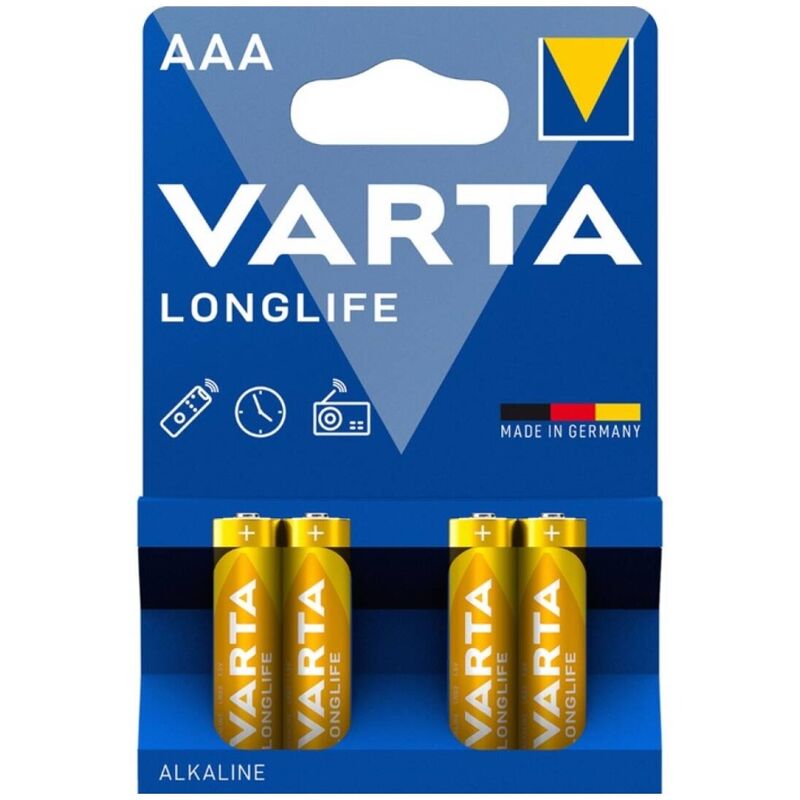 VARTA - LONGLIFE PILA ALCALINA AAA LR03 BLISTER*4 VARTA