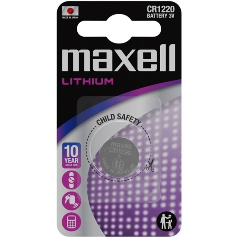 MAXELL - PILA BOTON LITIO CR1220 3V BLISTER*1 MAXELL