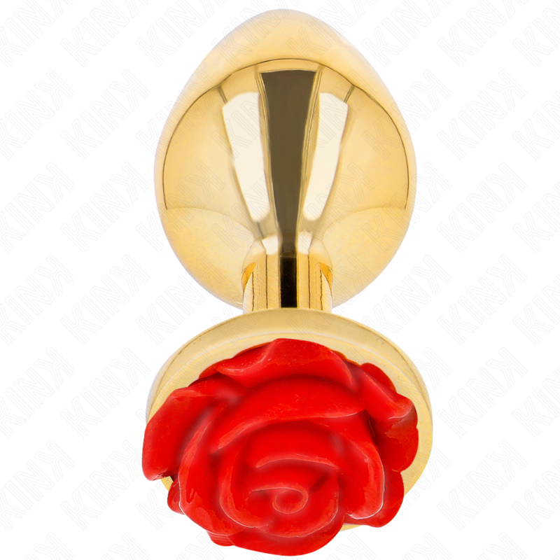 KINK - PLUG ANAL DORADO ROSA ROJA TALLA L KINK PLEASURE PLUGS