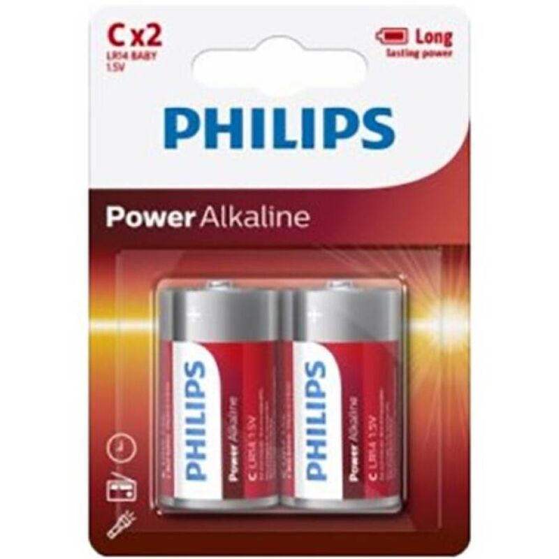 PHILIPS - POWER ALKALINE PILA C LR14 BLISTER*2 PHILLIPS