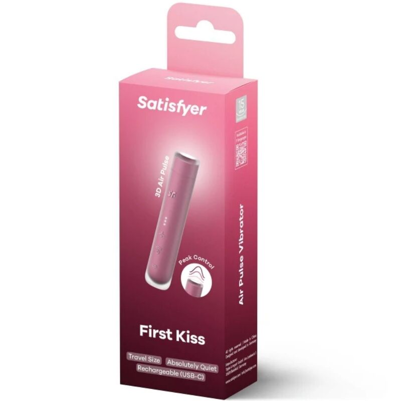 SATISFYER - FIRST KISS ESTIMULADOR CLÍTORIS POR ONDAS GRANATE SATISFYER AIR PULSE