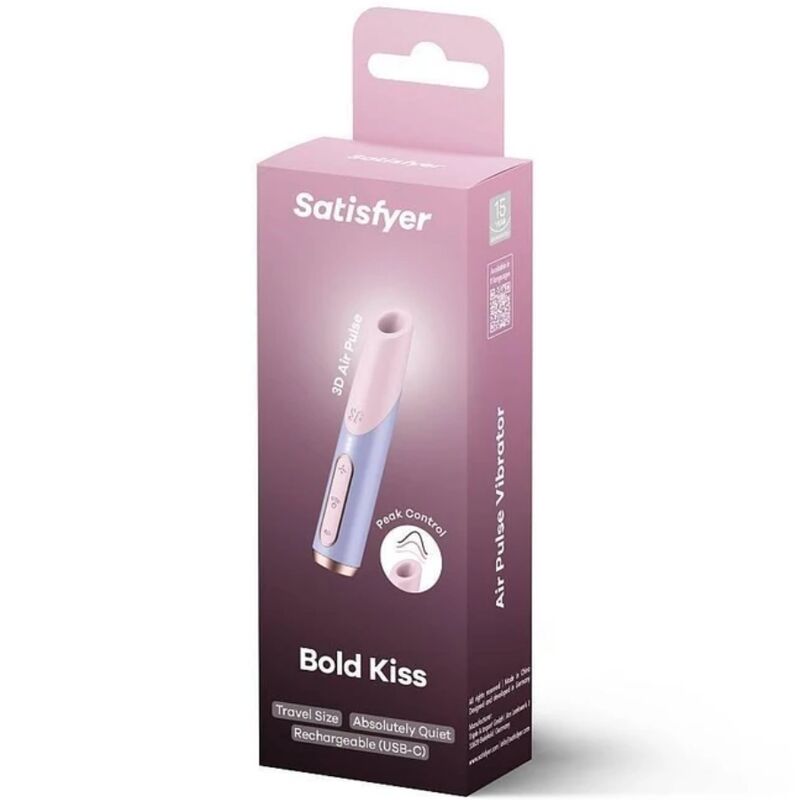 SATISFYER - BOLD KISS ESTIMULADOR CLÍTORIS POR ONDAS ROSA / VIOLETA SATISFYER AIR PULSE