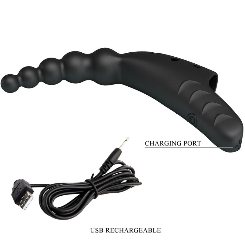PRETTY LOVE - JORDIN VIBRADOR DE DEDO 10 VIBRACIONES NEGRO PRETTY LOVE