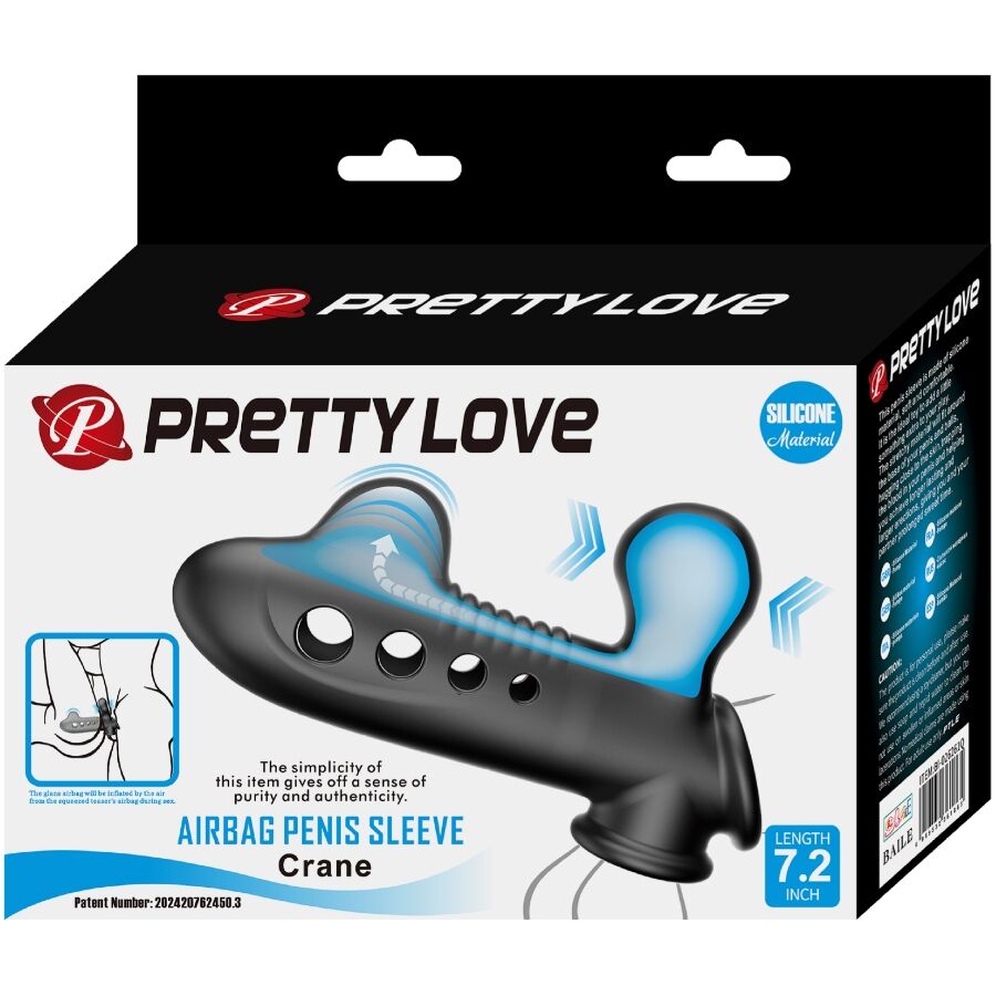 PRETTY LOVE - CRANE FUNDA PARA PENE CON AIRBAG NEGRO PRETTY LOVE