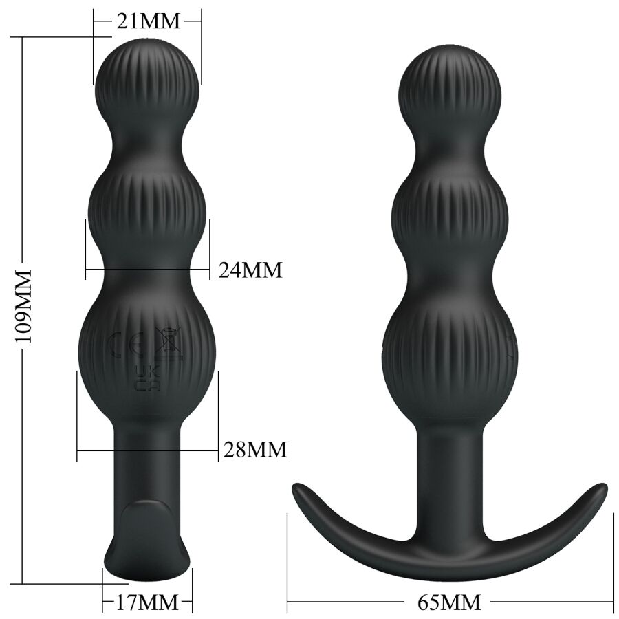 PRETTY LOVE - SIDNEY VIBRADOR ANAL 10 VIBRACIONES NEGRO PRETTY LOVE