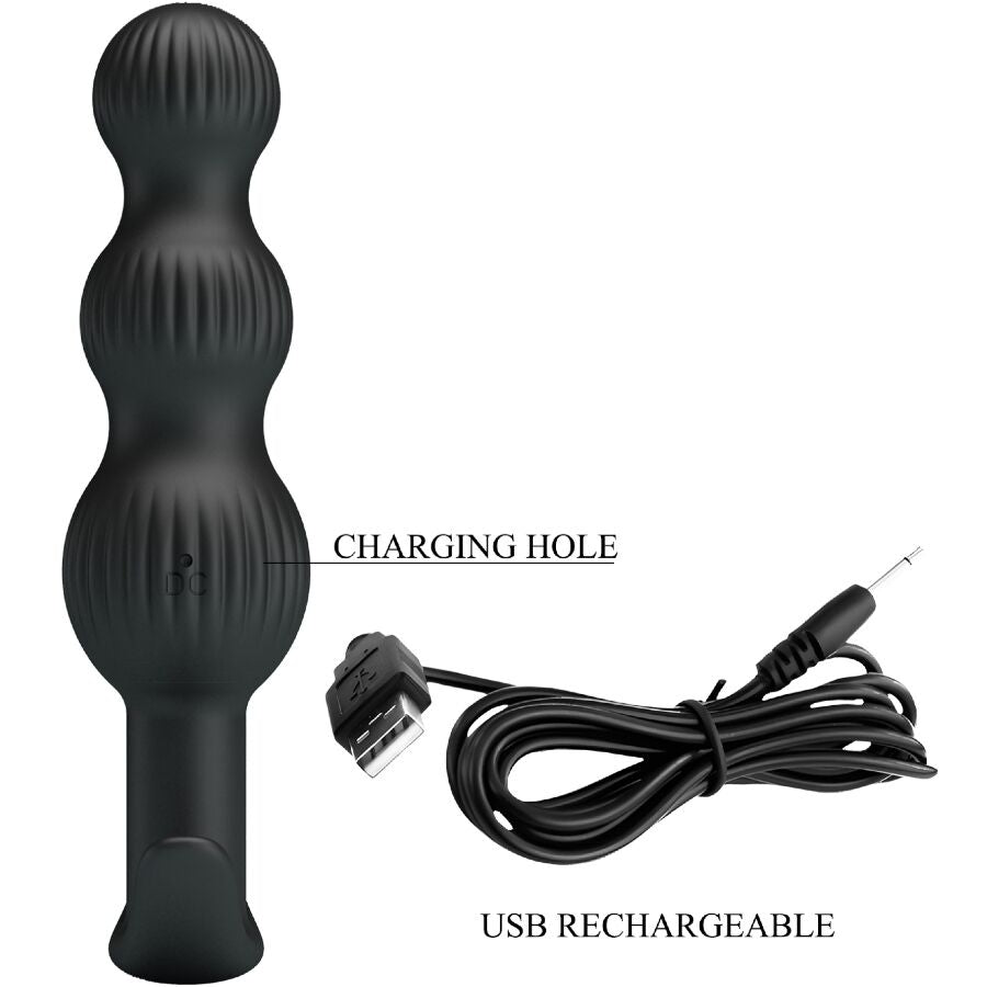 PRETTY LOVE - SIDNEY VIBRADOR ANAL 10 VIBRACIONES NEGRO PRETTY LOVE