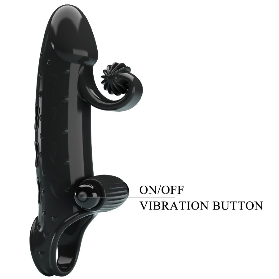 ROMANCE - FUNDA PARA PENE CON VIBRACIÓN NEGRO ROMANCE
