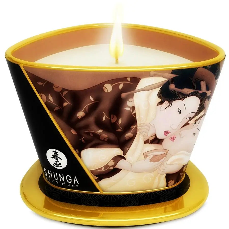 SHUNGA - MINI CARESS BY CANDELIGHT VELA MASAJE CHOCOLATE 170 ML SHUNGA CANDLES