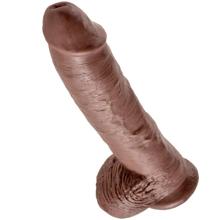 KING COCK - 10 PENE REALÍSTICO MARRÓN 26.5 CM KING COCK