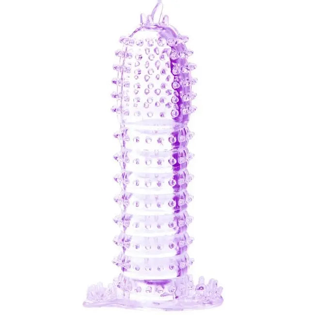 BAILE - FUNDA PARA PENE CON PUNTOS ESTIMULANTES MORADO 14 CM BAILE FOR HIM
