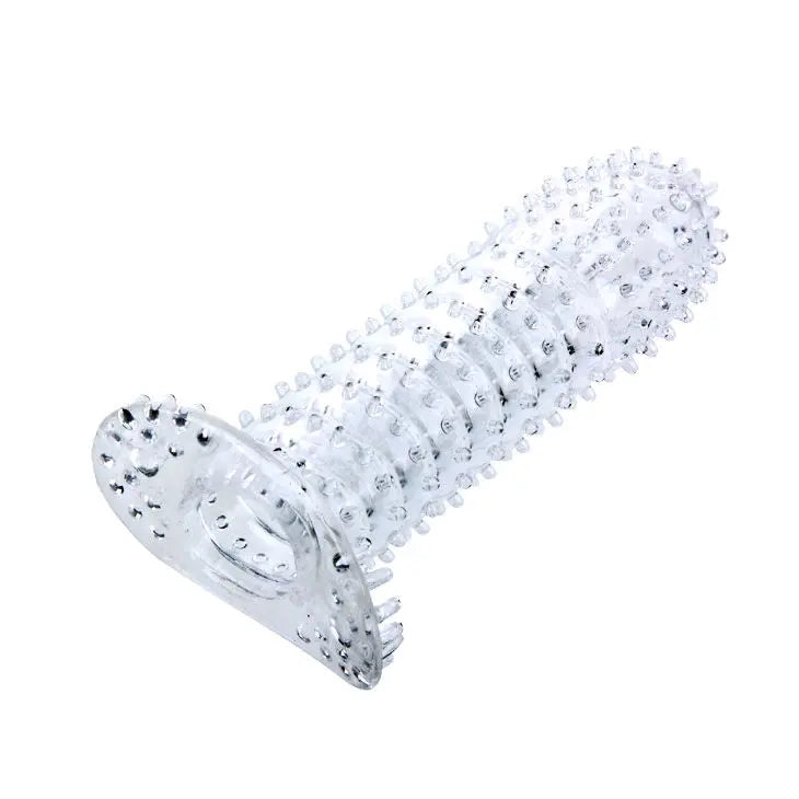 BAILE - FUNDA PARA PENE CON PUNTOS ESTIMULANTES TRANSPARENTE 14 CM BAILE FOR HIM