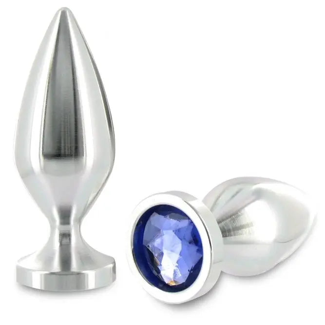 METAL HARD - ANAL PLUG ALIMINUM COLOR CRISTAL GRANDE 10.16CM METAL HARD