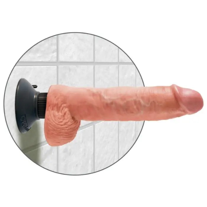 KING COCK - DILDO VIBRADOR CON TESTICULOS 25.5 CM COLOR NATURAL KING COCK
