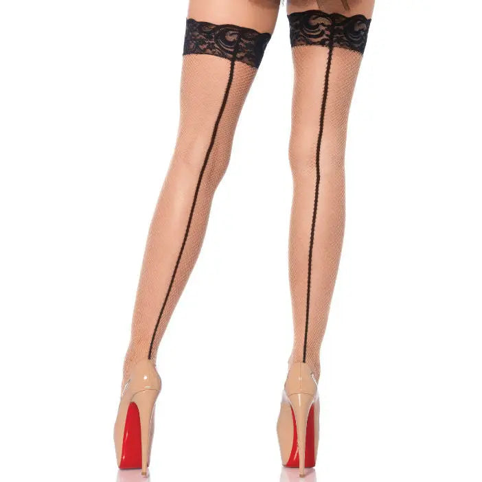 LEG AVENUE - MEDIAS NUDE & NEGRO BACKSEAM LEG AVENUE HOSIERY
