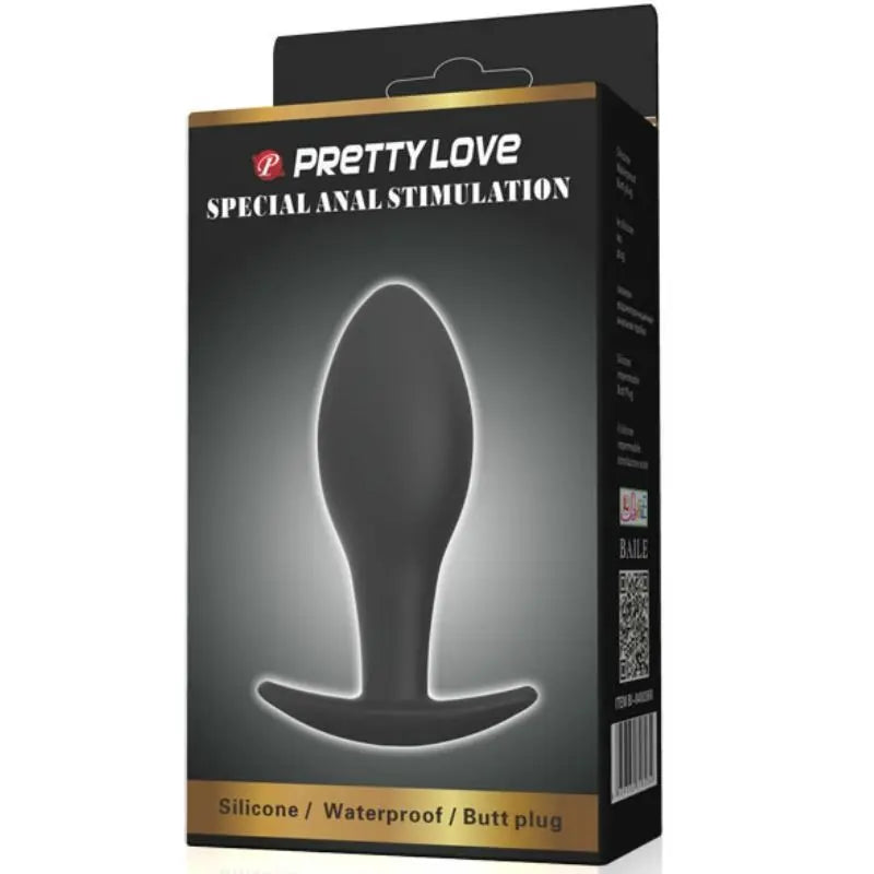 PRETTY LOVE - PLUG ANAL SILICONA ANCLA 8.5 CM NEGRO PRETTY LOVE BOTTOM