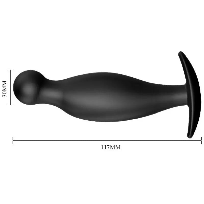 PRETTY LOVE - PLUG ANAL SILICONA 11.7 CM NEGRO PRETTY LOVE BOTTOM