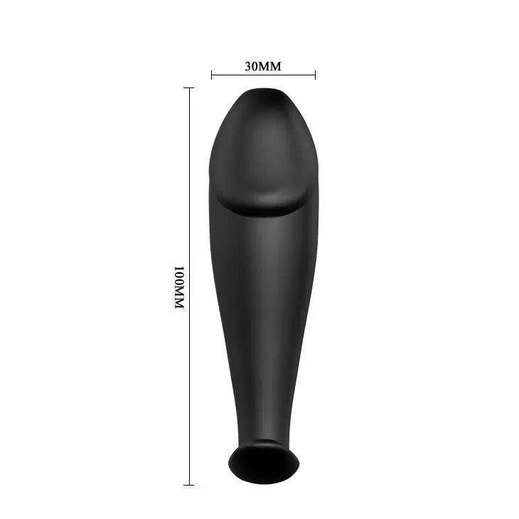 PRETTY LOVE - PLUG ANAL SILICONA FORMA PENE Y 12 MODOS VIBRACIÓN NEGRO PRETTY LOVE BOTTOM