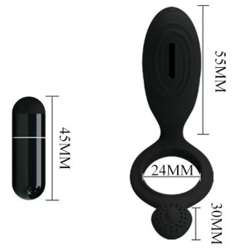 PRETTY LOVE - ETHEL ANILLO VIBRADOR CON ESTIMULADOR PRETTY LOVE MALE