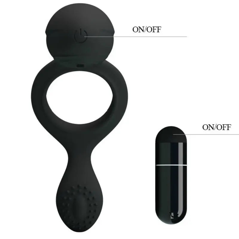 PRETTY LOVE - ETHEL ANILLO VIBRADOR CON ESTIMULADOR PRETTY LOVE MALE