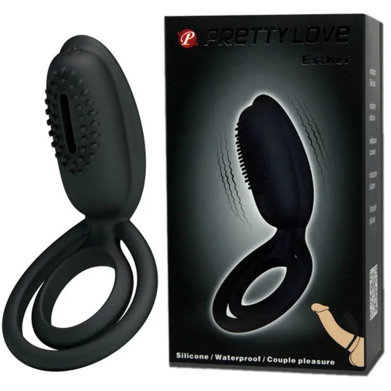 PRETTY LOVE - ESTHER ANILLO VIBRADOR CON ESTIMULADOR PRETTY LOVE MALE