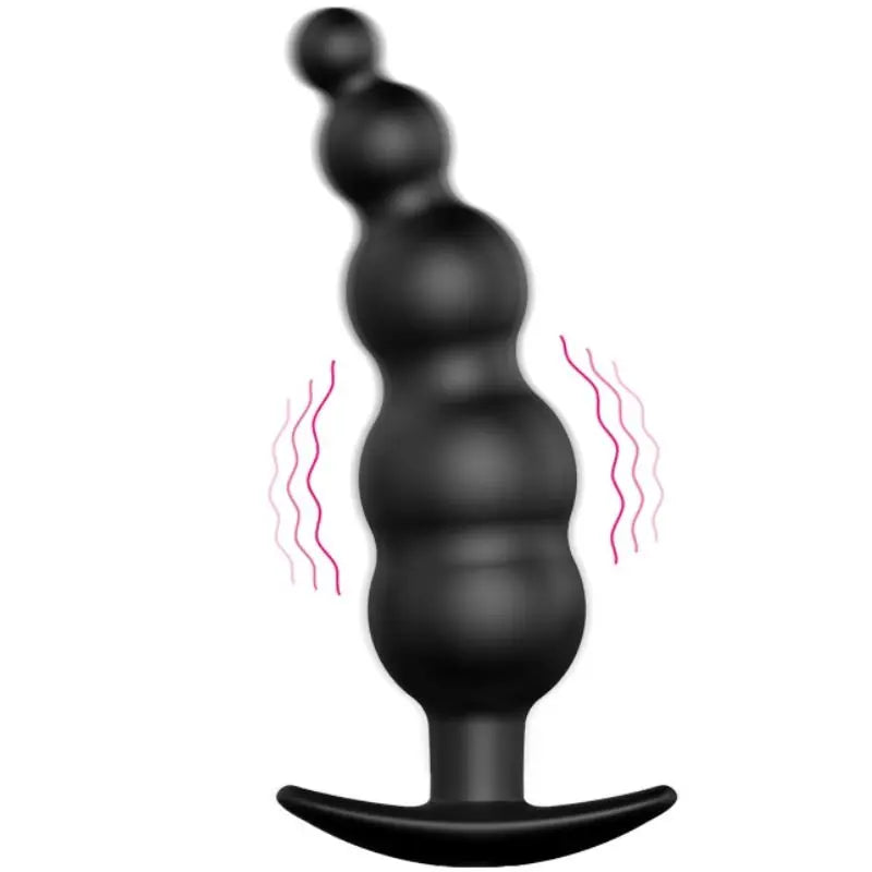 PRETTY LOVE - PLUG ANAL SILICONA ESTIMULACIÓN EXTRA Y 12 MODOS VIBRACIÓN NEGRO CONTROL REMOTO PRETTY LOVE BOTTOM