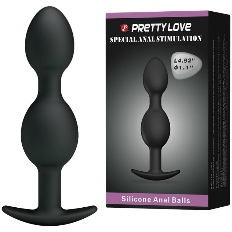PRETTY LOVE - BOLAS ANALES SILICONA 12.5 CM NEGRO PRETTY LOVE BOTTOM