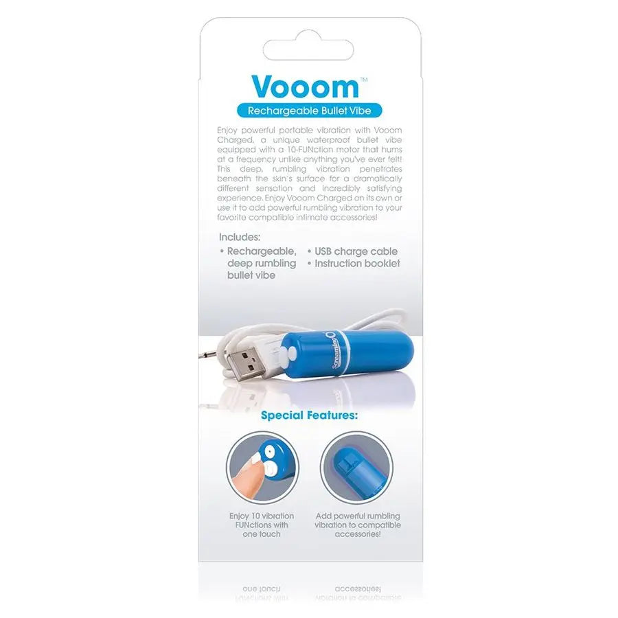 SCREAMING O - BALA VIBRADORA RECARGABLE VOOOM AZUL SCREAMING O