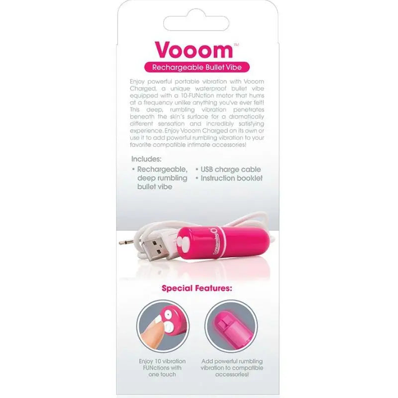 SCREAMING O - BALA VIBRADORA RECARGABLE VOOOM ROSA SCREAMING O