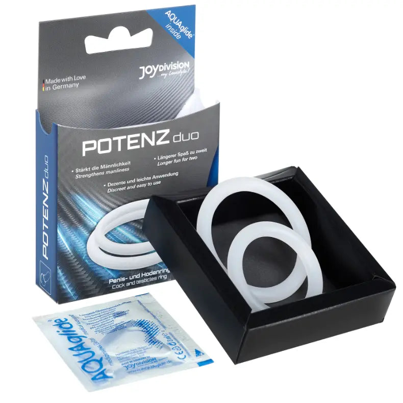 JOYDIVISION POTENZDUO - ANILLOS PARA PENE BLANCO - M JOYDIVISION POTENZDUO