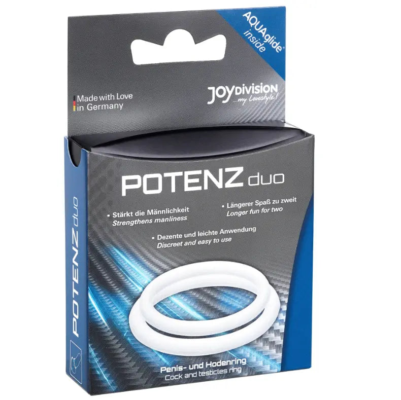 JOYDIVISION POTENZDUO - ANILLOS PARA PENE BLANCO - M JOYDIVISION POTENZDUO