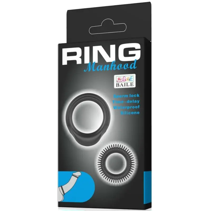 BAILE - KIT 2 ANILLOS SILICONA RING MANHOOD BAILE FOR HIM