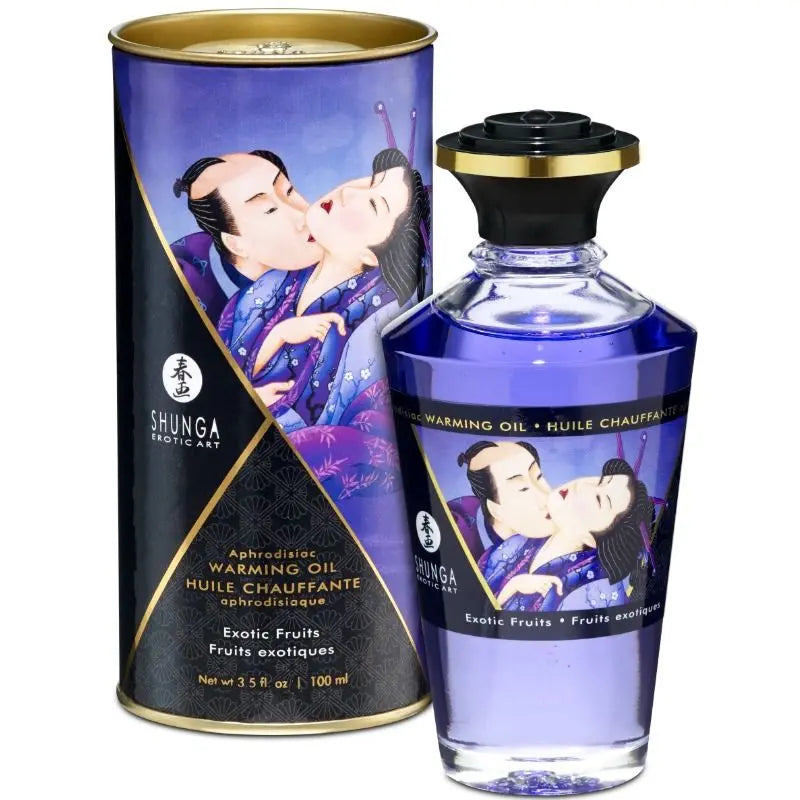 SHUNGA - ACEITE MASAJE EFECTO CALOR SABOR FRUTAS EXOTICAS 100 ML SHUNGA OILS