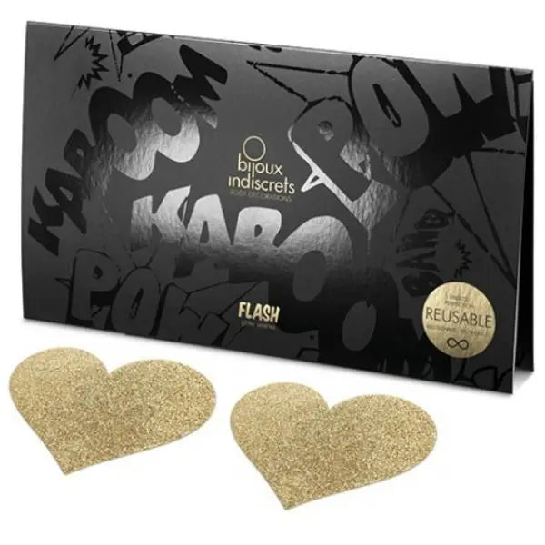 BIJOUX - INDISCRETS PEZONERAS FLASH CORAZÓN DORADO BIJOUX FLASH COLLECTION