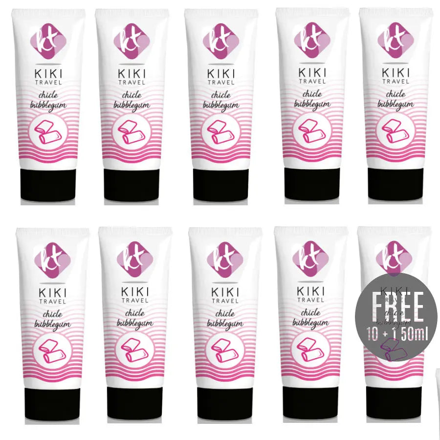 KIKÍ TRAVEL - LUBRICANTE SABOR A CHICLE 50ML 10 + 1 GRATIS KIKÍ TRAVEL