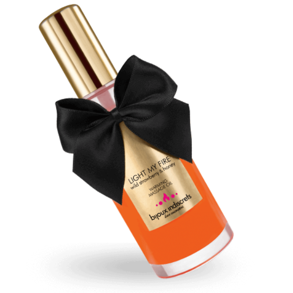 BIJOUX - ACEITE MASAJE EFECTO CALOR AROMA FRESA BIJOUX LOVE COSMETIQUES