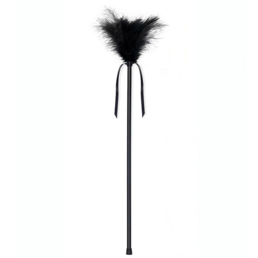 SECRETPLAY - PLUMERO PLUMAS NEGRO 40 CM SECRETPLAY 100% FETISH
