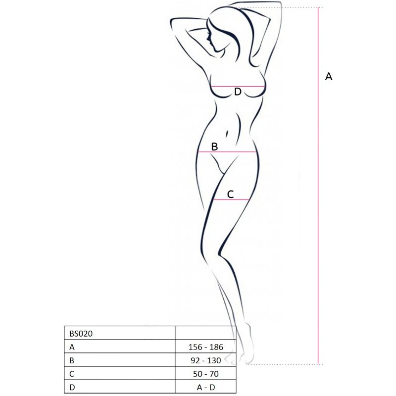 PASSION - WOMAN BS020 BODYSTOCKING BLANCO TALLA ÚNICA PASSION WOMAN BODYSTOCKINGS