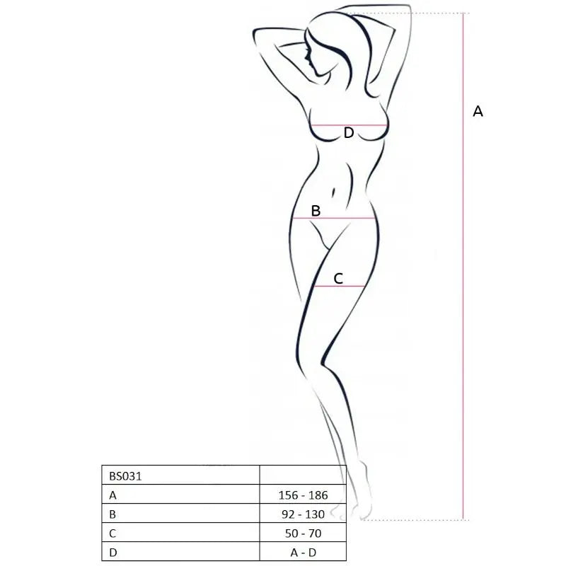 PASSION - WOMAN BS031 BODYSTOCKING BLANCO TALLA ÚNICA PASSION WOMAN BODYSTOCKINGS