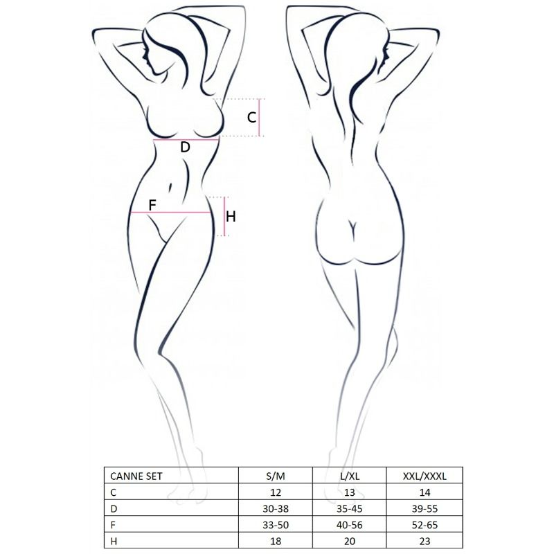 PASSION - WOMAN CANNE SET NEGRO TALLA S/M PASSION WOMAN SETS