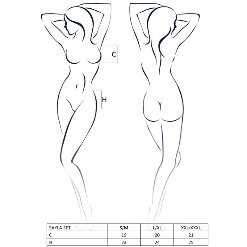 PASSION WOMAN SAYLA SET NEGRO TALLA S/M PASSION WOMAN SETS