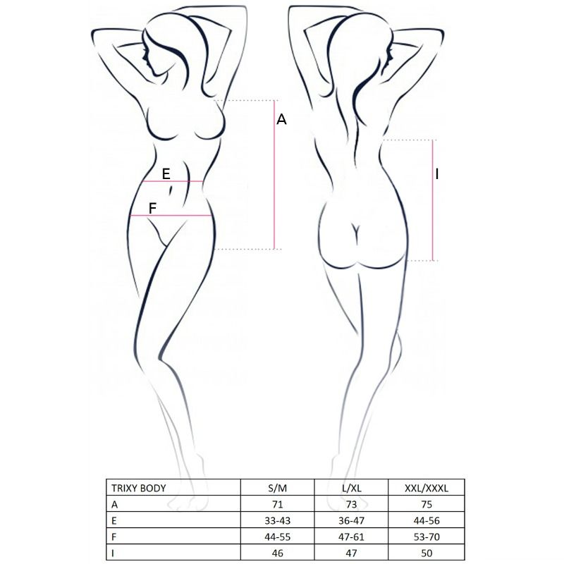 PASSION - WOMAN TRIXY TEDDY NEGRO TALLA L/XL PASSION WOMAN TEDDIES