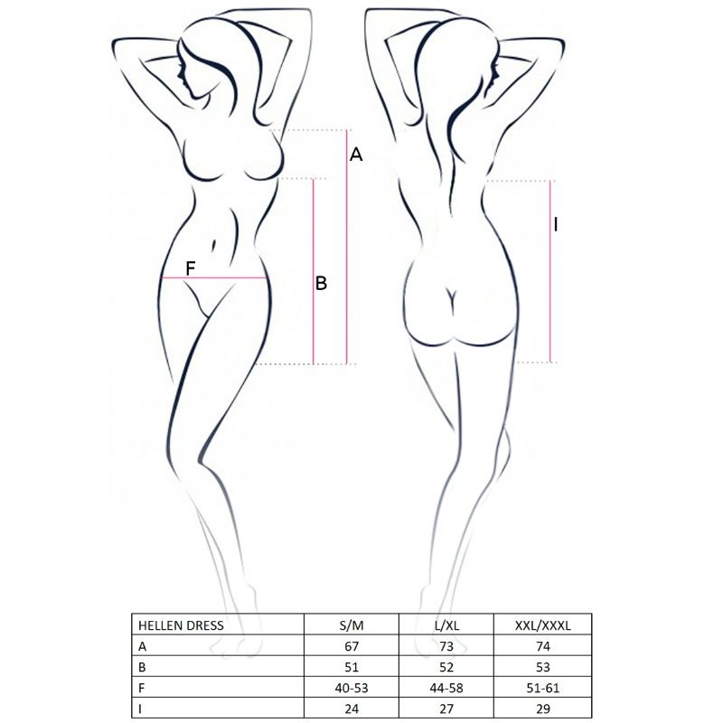 PASSION - WOMAN HELLEN VESTIDO Y TANGA TALLA L/XL PASSION WOMAN SETS