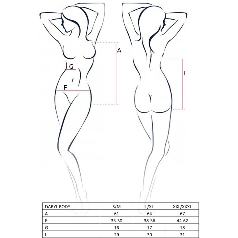 PASSION - WOMAN DARYL TEDDY NEGRO TALLA L/XL PASSION WOMAN TEDDIES